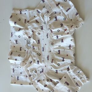 EUC Petite Plume Christmas nightgown train wreath print 10